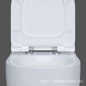 Подвесной унитаз c крышкой-сиденьем микролифт, безободковый, цв.белый KL Berges Ego 082111