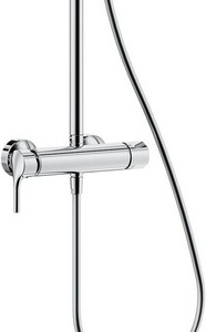 Душевой гарнитур со смесителем для душа, верхний душ 200мм, душ лейка, душ.шланг 1600мм, хром Kludi Logo 6808505-00