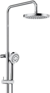 Душевой гарнитур со смесителем для душа, верхний душ 200мм, душ лейка, душ.шланг 1600мм, хром Kludi Logo 6808505-00