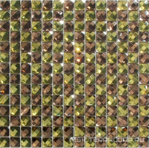 Мозаика Спектр-М Микс стекло Мозаика из стекла на сетке S10-102 ZZ |30.5x30.5
