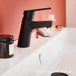 Смеситель для раковины, донный клапан в компл, цв. черный матовый Jacob Delafon Aime E29869-BL