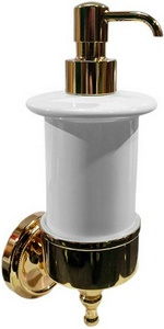 Дозатор настенный (цв.золото/керамика),  ZZ TW Collection Bristol TWBR108oro