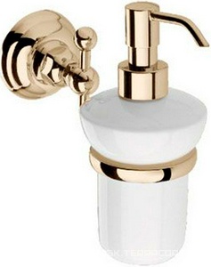 Дозатор настенный (цв.Ottone Grezzo латунь матов./керамика антик),  ZZ Nicolazzi Teide 1489A OG 05