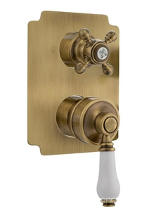 Смеситель для душа, встраиваемый в стену, на 4 потребителя, (цв.бронза),  ZZ Migliore Ermitage 18617