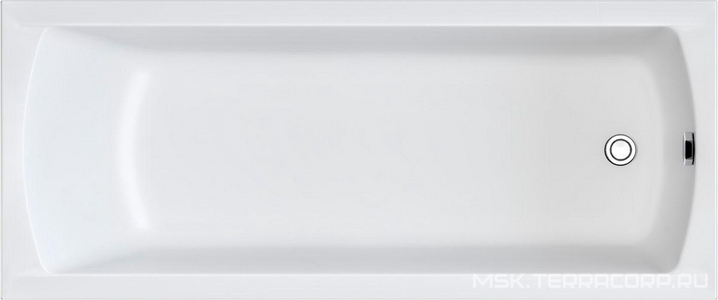 Ванна акриловая 165х70 см без ножек и слива-перелива, цвет белый ZZ 1Marka Modern 01мод16570