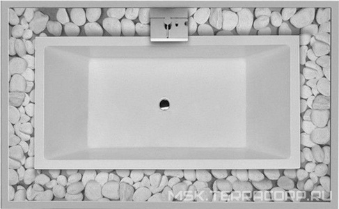 Ванна акрил. 232х142х60см. на подд. с камнями  ZZ Duravit Starck X 700061 00 0 00 1000