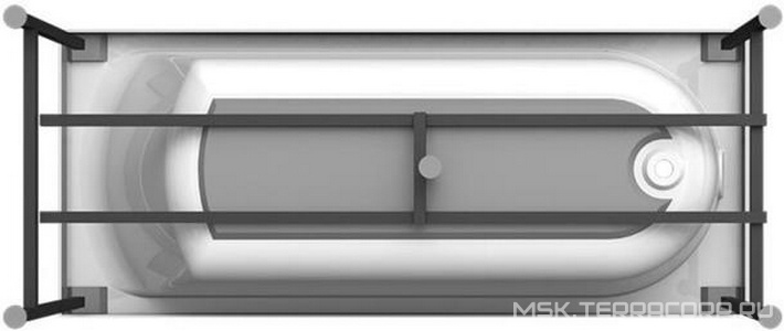 Ванна акриловая "",1680х700x480 мм, БЕЗ каркаса, слива-перелива и панели, белая Radomir Николь 2-01-0-0-1-240Ч