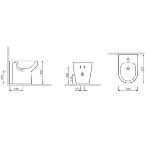 Биде напольное, , h420*520*350 мм, белое ZZ AMPM Spirit C703111WH