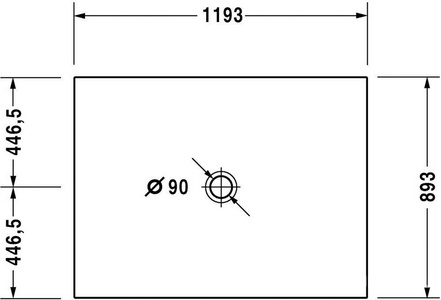 Поддон для душа 1200х900хh35мм, арил 4мм., отв.слива 90мм, (без сифона и монтажн.компл. арт.790145),  ZZ Duravit DuraPlan 720087000000000