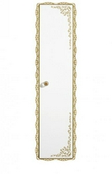 Пенал навесной с дек.рамой 540хh1940х400мм, с подсвет, петли прав, цвет Brilliant White, ручка муран/стек, 2 конт д/акс., (креп/ком.), Amadea Royal XX