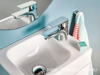 Смеситель для раковины, донный клапан в компл, хром Kludi Pure&Style 402900575