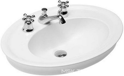 Раковина 650х480мм, встраиваемая в столешницу сверху, с 1 отв. д/смес., Dolcevita ZZ Hatria DolceVita Y0PL01