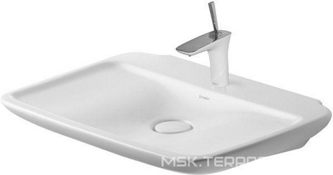 Раковина 700х500мм, 1 отв. д/смес., без перелива, (керамическая пробка слива, крепл.в компл.), PuraVida ZZ