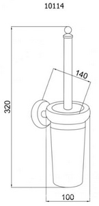 Ершик подвесной PALAZZO золото+керамика, цв. золото, ZZ Boheme Palazzo 10114