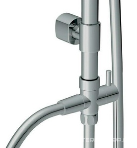 Душевая стойка БЕЗ смесителя, ручной + верхний душ, шланг -150 см, цв. хром Cersanit NENO 63477