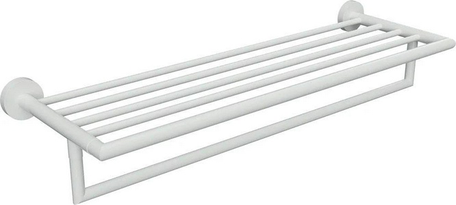 Полка для полотенец 500(550)x265мм, (цв. белый матовый),  ZZ Bemeta White 104219074