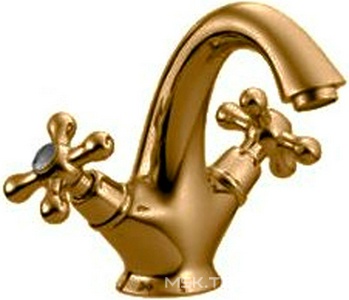 Смеситель для раковины с д/к (цв.бронза)  ZZ 3M Romantica 3614 UU VE