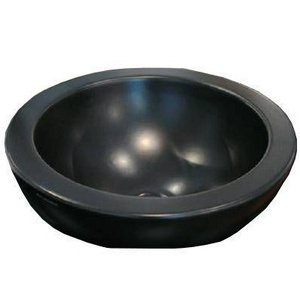 Раковина круглая накладная на столешницу, d50хh20см, без отв.для смесит., (цв. черный),  ZZ Flaminia Fonte FN50L black