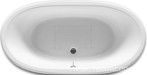 Ванна чугунная Newcast 170x85 см, внешнее покрытие белого цвета, Без ножек и слива - перелива XX