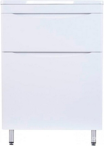 Тумба напольная для комплекта Style Line  Мини 60 Люкс Plus, БЕЗ раковины арт. СС-00002295, ножки в компл. белая, ZZ Style Line Бергамо СС-00002307