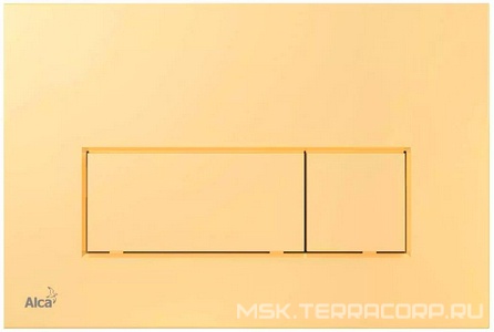 Клавиша двойного смыва THIN для инсталляции арт.A101/1120, цвет золото ZZ AlcaPlast Универсал M575