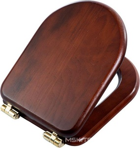 Сиденье для унитаза, с микролифтом, (орех, петли цв. золото),  ZZ Cezares King Palace CZR-T-163-W-S-G