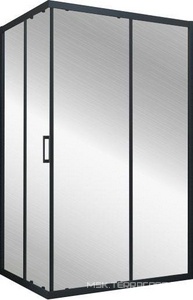 Душевое ограждение , 90x70x200 мм,  профиль мат.черный, стекло прозрачное, с покрытием BriteGuard, ZZ Vegas Glass ZA-F ZA-F NOVO h2000 90*70 02М 01 / BriteGuard