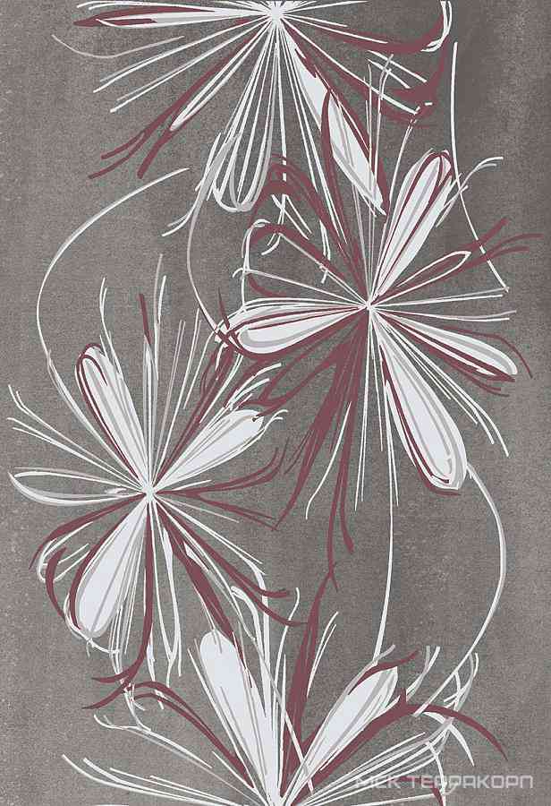 Декор SONNET GREY FLOWER |27.8x40.5