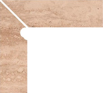 Плинтус для ступеней Gres de Aragon Marble Zanquin Redondeado Travertino Beige Dcha (Right) Liso 8x39.3/9,5x39.3 905815