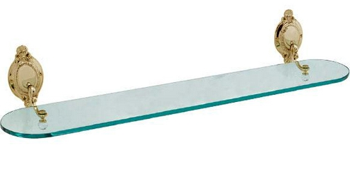 Полка 90х22хh18см, (цв. золото/стекло), Oval cristallo Z XXZ