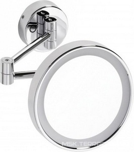 Зеркало косметическое d200мм, 3х кратное увеличение, c LED подсветкой, сенсорное, (цв. хром), Bemeta ZZ Bemeta Универсал 116101142