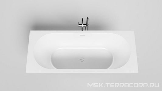 Ванна 1700х700хh600мм, встраив., литой камень S-Stone матов цв.белый, д/к Up&Down в цвет ванны,интегрир.слив-перелив,ножки компл,  ZZ Salini Orlanda Axis Kit 104723M