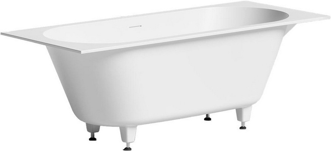 Ванна 1700х700хh600мм, встраив., литой камень S-Stone матов цв.белый, д/к Up&Down в цвет ванны,интегрир.слив-перелив,ножки компл,  ZZ Salini Orlanda Axis Kit 104723M