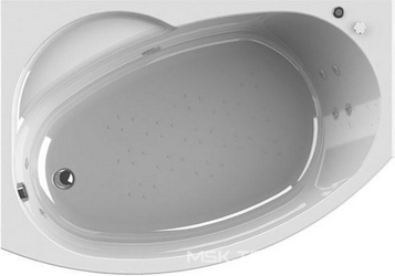 Акриловая ванна Radomir Wachter Монти L с гидромассажем и экраном, форсунки белые| 150x105x48