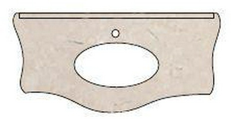 Столешница 128х57хh7см, 1 отв. д/смесит., (мрамор цв. Marmo Trani), Carlotta ZZ