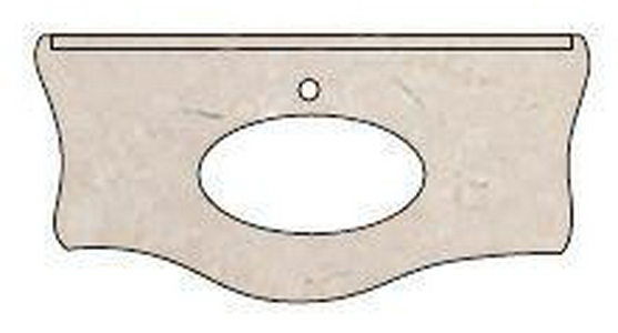 Столешница 128х57хh7см, 1 отв. д/смесит., (мрамор цв. Marmo Trani),  ZZ Cezares Carlotta CARL04.M3 Trani 1 fori