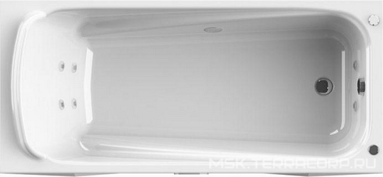 Акриловая ванна Radomir Wachter Роза с гидромассажем и экраном, форсунки белые 169x77x42 Radomir wachter s356395