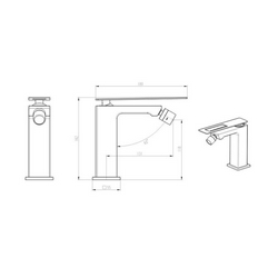 Смеситель для биде, цв. хром глянец ZZ Boheme q 146-CRCR