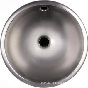 Раковина встраиваемая сверху в столешницу 310, с переливом, цв. хром матовый ZZ Nofer Nofer 13030.RS