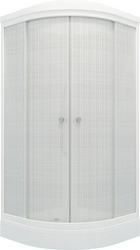 Душевая кабина Triton Стандарт 100x100x228 см, стекло узорз-лен, корпус/профиль белый, ZZ