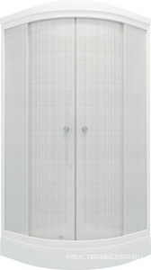 Душевая кабина Triton Стандарт 100x100x228 см, стекло узорз-лен, корпус/профиль белый, ZZ Triton стандарт Щ0000041038 / к.т. 458021