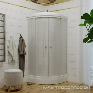 Душевая кабина Triton Стандарт 100x100x228 см, стекло узорз-лен, корпус/профиль белый, ZZ Triton стандарт Щ0000041038 / к.т. 458021