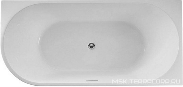 Ванна 1700х800хh580мм, угловая R Правая, интегрир.слив перелив, д/к цв.хром в компл.,(акрил цв.белый), Vincea ZZ Vincea Ванны VBT-402-1700R