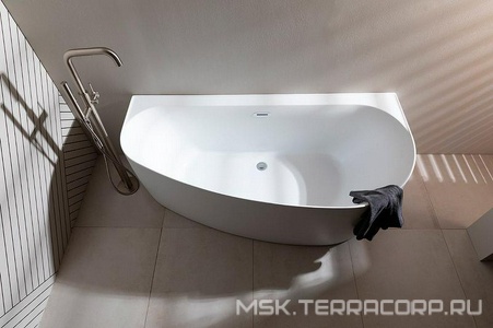 Ванна 1600x780хh600мм, пристенная, ассиметричная, Левая, интегрированный слив-перелив, д/к цв.хром в компл., (акрил цв.белый),  5 ZZ Allen Brau Priority 2.31005.20A