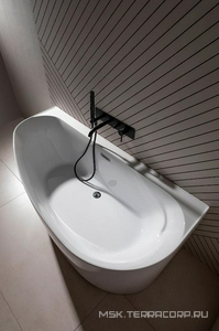 Ванна 1600x780хh600мм, пристенная, ассиметричная, Левая, интегрированный слив-перелив, д/к цв.хром в компл., (акрил цв.белый),  5 ZZ Allen Brau Priority 2.31005.20A