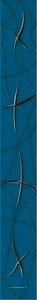 Декор Azori Vela Бордюр  Indigo "Stella"XX 6.2x50.5 587081002