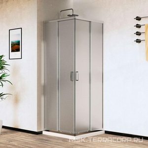 Душевой уголок 1000х900хh1950мм, прямоуг., правый/левый, (стекло текстурное 5мм, фурн.цв.хром),  ZZ Vincea City VSS-5CT9010MT