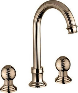 Смеситель для раковины на 3 отв. с д.к., (цв.бронза, ручки круглые),  ZZ Cezares Olimp OLIMP-BLS2-A-02-M