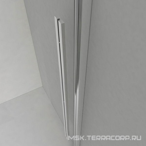 Душевой уголок 1600х1000хh1950мм, прямоуг., правый/левый, (стекло прозрачное 8мм Easy Clean, фурн.цв.хром),  ZZ Vincea Lugano VSR-1L1016CL-1