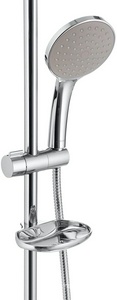 Душевой гарнитур: верхний душ 20см, ручной душ, стойка, шланги, мыльница в компл., (цв.хром),  ZZ Latuno 800 L80034